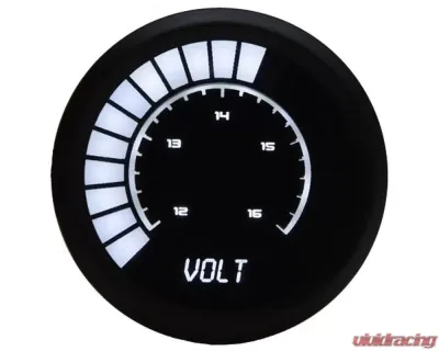 Intellitronix 2 1/16" 12 to 16 Volts Black Bezel Analog Bargraph Voltmeter - B9015W