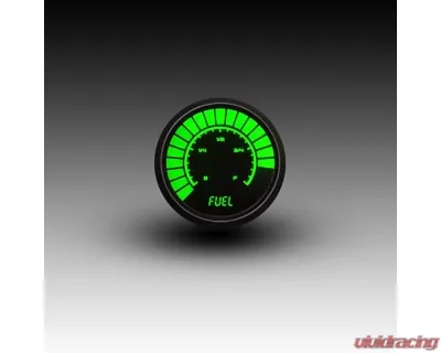 Intellitronix 2 1/16" Programmable Black Bezel Analog Bargraph Fuel Gauge GM | Ford | Chrysler - B9016G