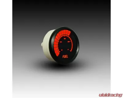 Intellitronix 2 1/16" Programmable Black Bezel Analog Bargraph Fuel Gauge GM | Ford | Chrysler - B9016R