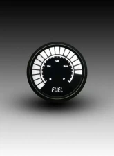 Intellitronix 2 1/16" Programmable Black Bezel Analog Bargraph Fuel Gauge GM | Ford | Chrysler                                     - B9016W - Image 3