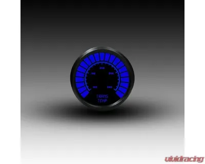 Intellitronix 2 1/16" 140-340 Degrees F Black Bezel Analog Bargraph Transmission Temperature Gauge - B9107B