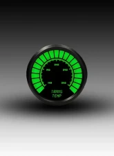 Intellitronix 2 1/16" 140-340 Degrees F Black Bezel Analog Bargraph Transmission Temperature Gauge                                     - B9107G - Image 3