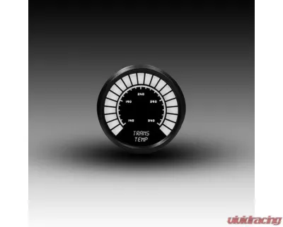 Intellitronix 2 1/16" 140-340 Degrees F Black Bezel Analog Bargraph Transmission Temperature Gauge - B9107W