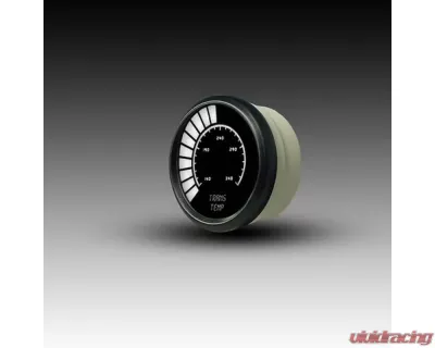 Intellitronix 2 1/16" 140-340 Degrees F Black Bezel Analog Bargraph Transmission Temperature Gauge - B9107W