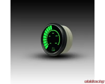 Intellitronix 2 1/16" Black Bezel Analog Bargraph Oil Temp Gauge - B9108G