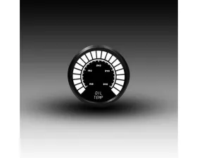 Intellitronix 2 1/16" Black Bezel Analog Bargraph Oil Temp Gauge
