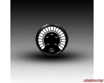 Intellitronix 2 1/16" Black Bezel Analog Bargraph Oil Temp Gauge - B9108W