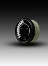 Intellitronix 2 1/16" Black Bezel Analog Bargraph Oil Temp Gauge                                     - B9108W - Image 3