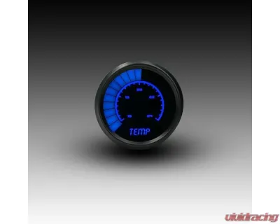 Intellitronix 2 1/16" 160-240 Degrees F Black Bezel Analog Bargraph Water Temp Gauge - B9113B