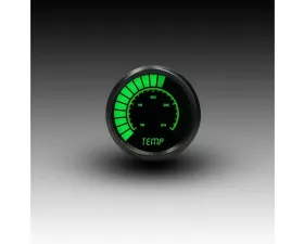 Intellitronix 2 1/16" 160-240 Degrees F Black Bezel Analog Bargraph Water Temp Gauge