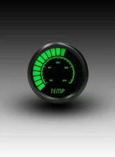 Intellitronix 2 1/16" 160-240 Degrees F Black Bezel Analog Bargraph Water Temp Gauge                                     - B9113G - Image 2