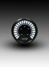 Intellitronix 2 1/16" 160-240 Degrees F Black Bezel Analog Bargraph Water Temp Gauge                                     - B9113W - Image 3