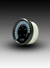 Intellitronix 2 1/16" 160-240 Degrees F Black Bezel Analog Bargraph Water Temp Gauge                                     - B9113W - Image 2