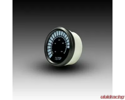 Intellitronix 2 1/16" 160-240 Degrees F Black Bezel Analog Bargraph Water Temp Gauge - B9113W