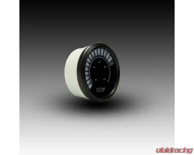 Intellitronix 2 1/16" 160-240 Degrees F Black Bezel Analog Bargraph Water Temp Gauge - B9113W