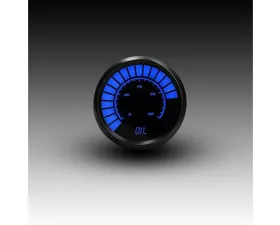 Intellitronix 2 1/16" 0 to 80 PSI Black Bezel Analog Bargraph Oil Pressure Gauge