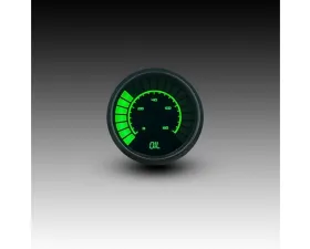 Intellitronix 2 1/16" 0 to 80 PSI Black Bezel Analog Bargraph Oil Pressure Gauge