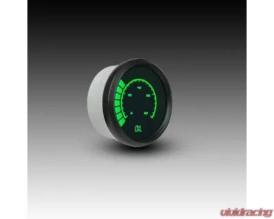 Intellitronix 2 1/16" 0 to 80 PSI Black Bezel Analog Bargraph Oil Pressure Gauge - B9114G