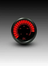Intellitronix 2 1/16" 0 to 80 PSI Black Bezel Analog Bargraph Oil Pressure Gauge                                     - B9114R - Image 3