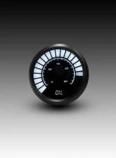 Intellitronix 2 1/16" 0 to 80 PSI Black Bezel Analog Bargraph Oil Pressure Gauge                                     - B9114W - Image 3