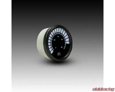 Intellitronix 2 1/16" 0 to 80 PSI Black Bezel Analog Bargraph Oil Pressure Gauge - B9114W