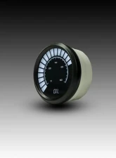 Intellitronix 2 1/16" 0 to 80 PSI Black Bezel Analog Bargraph Oil Pressure Gauge                                     - B9114W - Image 3