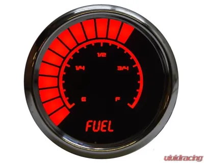 Intellitronix 2 1/16" Programmable Chrome Bezel Analog Bargraph Fuel Gauge GM | Ford | Chrysler - BS9016R