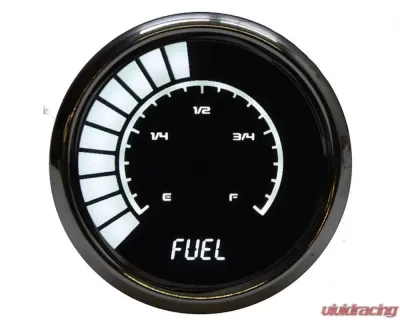 Intellitronix 2 1/16" Programmable Chrome Bezel Analog Bargraph Fuel Gauge GM | Ford | Chrysler - BS9016W