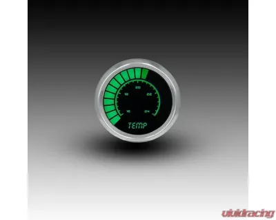 Intellitronix 2 1/16" 160-240 Degrees F Chrome Bezel Analog Bargraph Water Temp Gauge - BS9113G