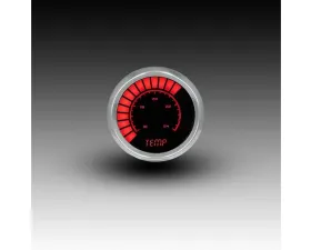 Intellitronix 2 1/16" 160-240 Degrees F Chrome Bezel Analog Bargraph Water Temp Gauge