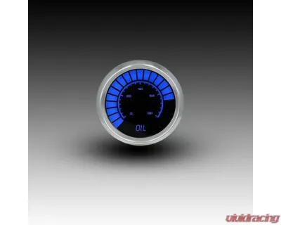 Intellitronix 2 1/16" 0 to 80 PSI Chrome Bezel Analog Bargraph Oil Pressure Gauge - BS9114B