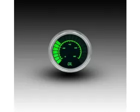 Intellitronix 2 1/16" 0 to 80 PSI Chrome Bezel Analog Bargraph Oil Pressure Gauge