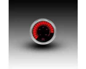 Intellitronix 2 1/16" 0 to 80 PSI Chrome Bezel Analog Bargraph Oil Pressure Gauge