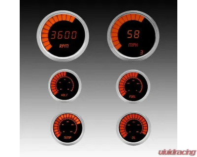 Intellitronix 3 3/8" & 2 1/16" Chrome Bezel Multi-Gauge Set - BS9999R