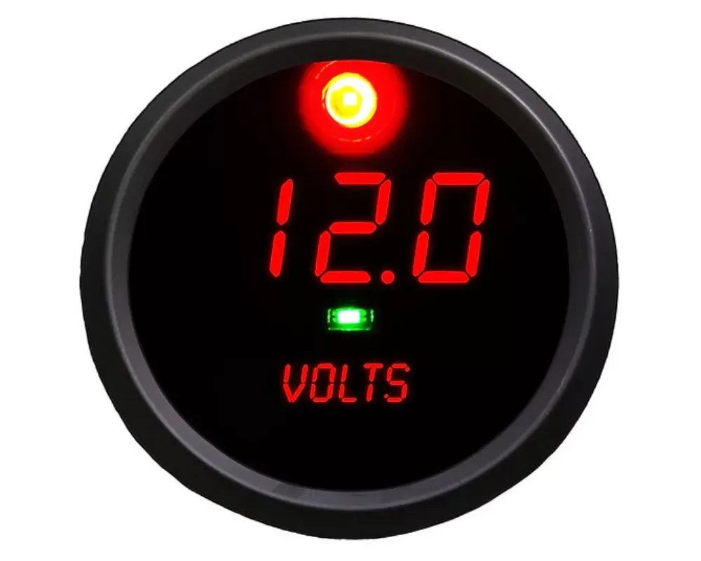 Intellitronix 2 5/8" 7.0 to 25.5 Volts Black Bezel Digital Voltmeter - C9015R