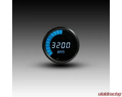 Intellitronix 3 3/8" 9900 Rpm 4-6-8 Cyl Black Bezel Digital Bargraph Memory Tachometer w/Peak Rpm Recall - M9001B