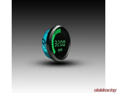 Intellitronix 3 3/8" 9900 Rpm 4-6-8 Cyl Black Bezel Digital Bargraph Memory Tachometer w/Peak Rpm Recall - M9001G