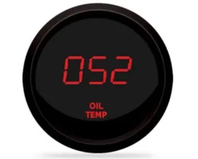 Intellitronix 2 1/16" Black Bezel Digital Oil Temperature Gauge
