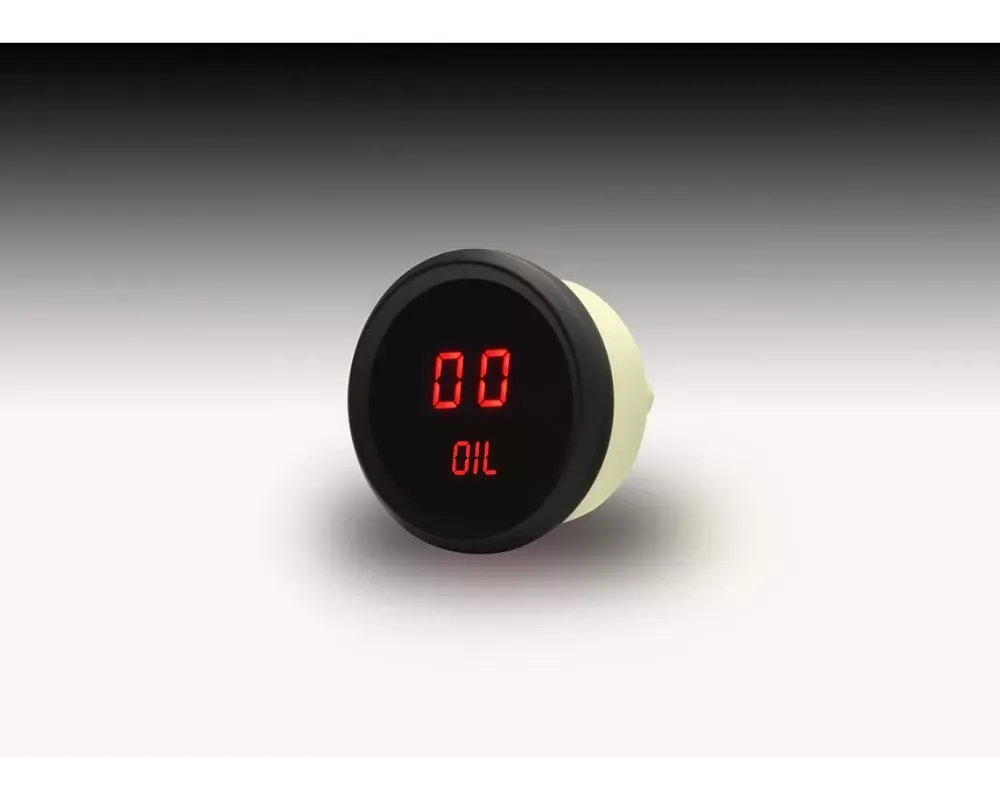 Intellitronix 2 1/16" Black Bezel Digital Oil Pressure Gauge - M9114R
