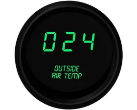 Intellitronix 2 1/16" Black Bezel Digital Outside Air Temperature Gauge