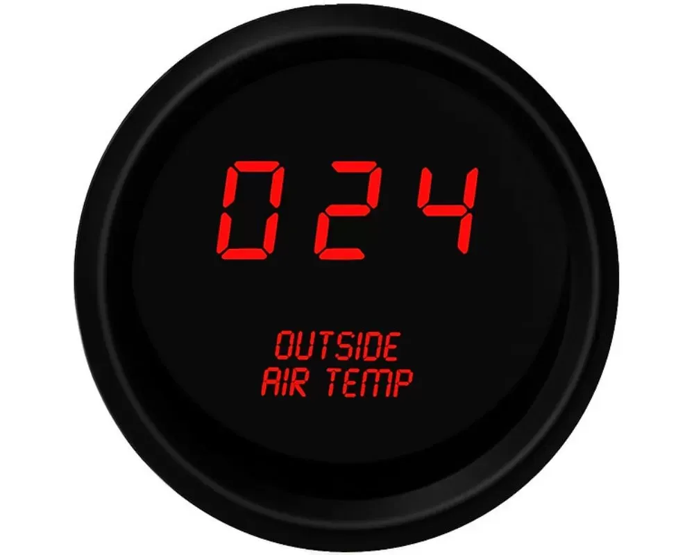Intellitronix 2 1/16" Black Bezel Digital Outside Air Temperature Gauge - M9123R