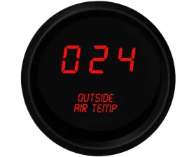 Intellitronix 2 1/16" Black Bezel Digital Outside Air Temperature Gauge