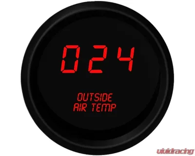 Intellitronix 2 1/16" Black Bezel Digital Outside Air Temperature Gauge - M9123R