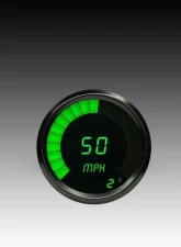 Intellitronix 3 3/8" Black Bezels Programmable Digital Bargraph Memory Speedometer                                     - M9222G - Image 3