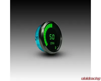 Intellitronix 3 3/8" Black Bezels Programmable Digital Bargraph Memory Speedometer - M9222G