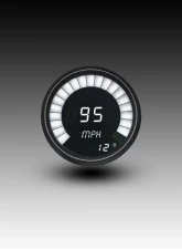 Intellitronix 3 3/8" Black Bezels Programmable Digital Bargraph Memory Speedometer                                     - M9222W - Image 3