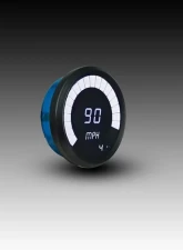 Intellitronix 3 3/8" Black Bezels Programmable Digital Bargraph Memory Speedometer                                     - M9222W - Image 2