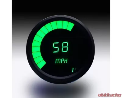 Intellitronix 3 3/8" Black Bezels Programmable Digital Bargraph Memory Speedometer/Tachometer Combo - M9250G