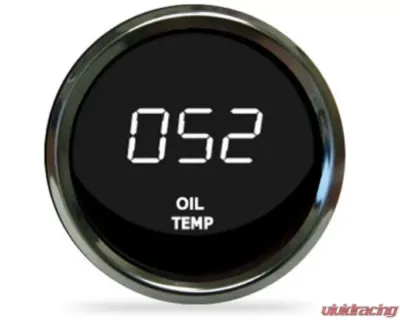 Intellitronix 2 1/16" Chrome Bezel Digital Oil Temperature Gauge - MS9108W