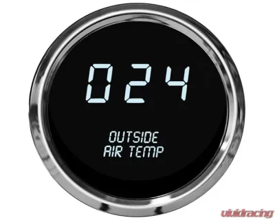 Intellitronix 2 1/16" Chrome Bezel Digital Outside Air Temperature Gauge - MS9123W